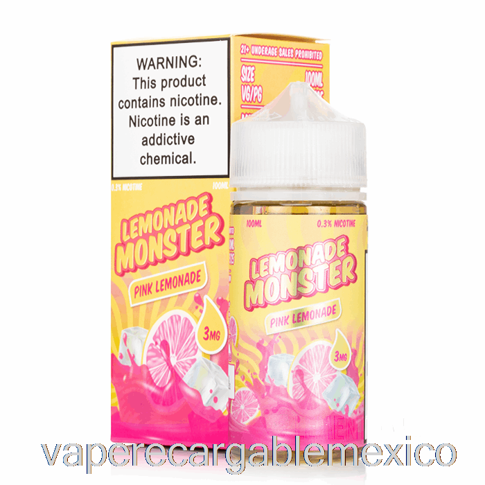 Vape Recargable Limonada Rosa - Limonada Monstruo - 100ml 0mg